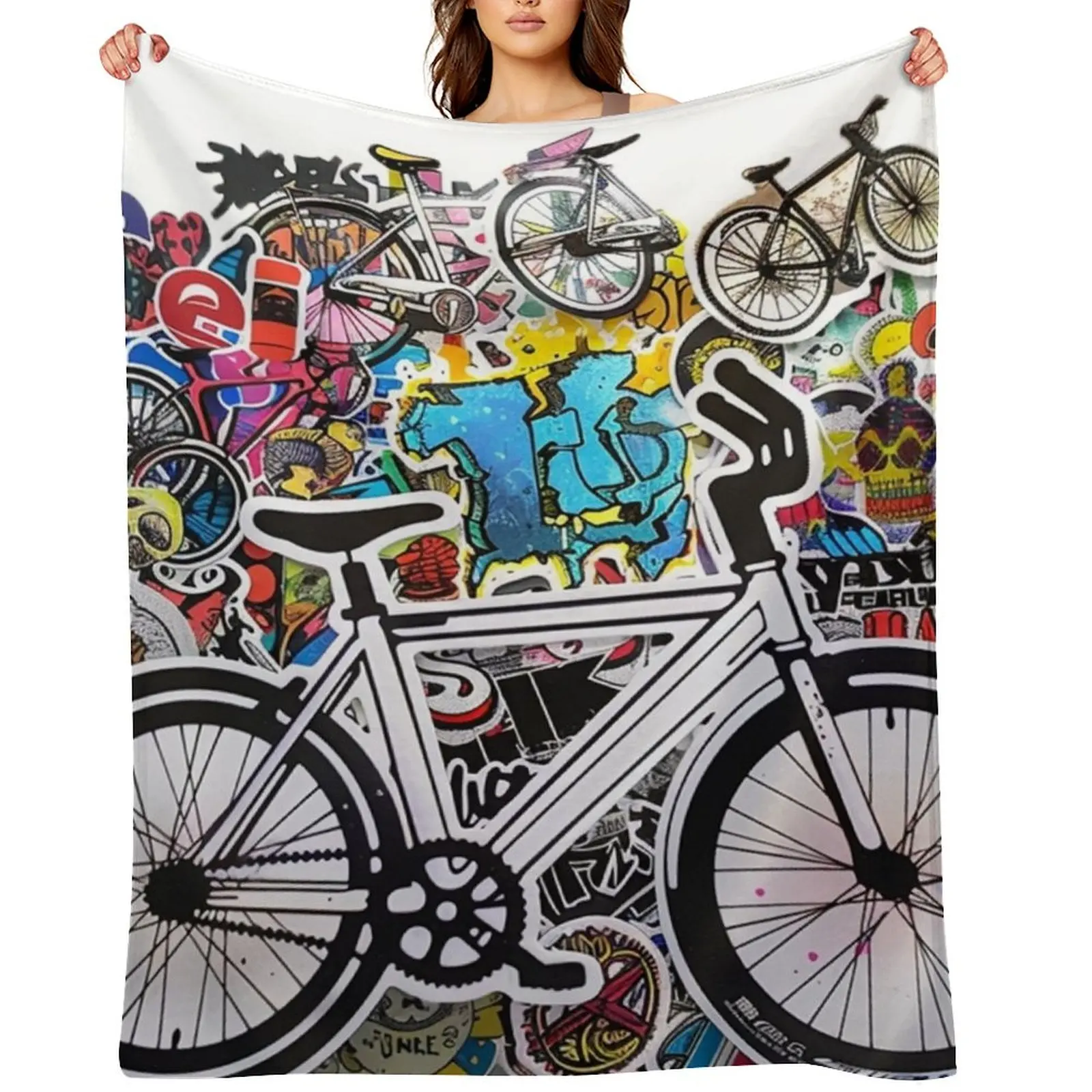 

bicycle Throw Blanket Luxury Thicken Weighted valentine gift ideas Vintage Blankets