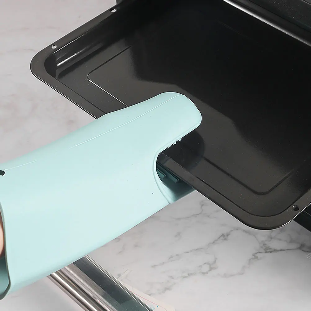 

Oven Silicone Gloves Thick Insulated Protective Washable Baking Mitts for Kitchen Microwave Non Slip Hot Household
