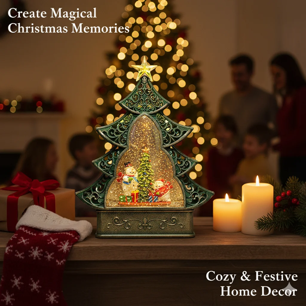 

LED Christmas Candle Light Decorative Tabletop Tree Ornament Creative Luminous Night Lamp For Holiday Home Kids Gift Room Decor