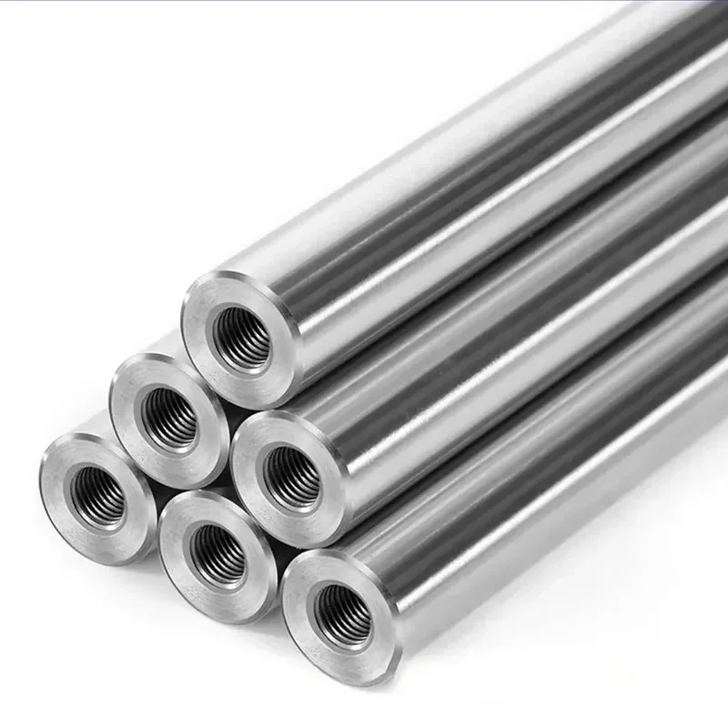 2PCS linear shaft Length100-1000mm OD8/10/12/16/20/25mm with two ends of M4/M5/M6/M8 thread hole depth of 8-16mm Chromed Harden
