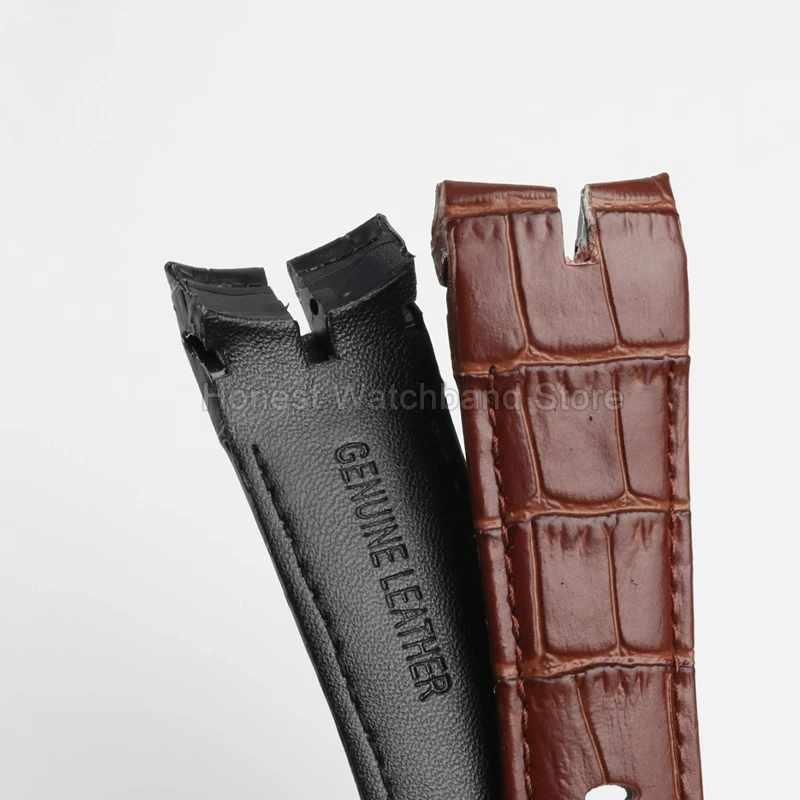 26 мм коричневый/черный эластичный гибкий изысканный аксессуар для часов из воловьей кожи для Roger Dubuis EXCALIBUR бамбуковый тканевый ремешок для часов