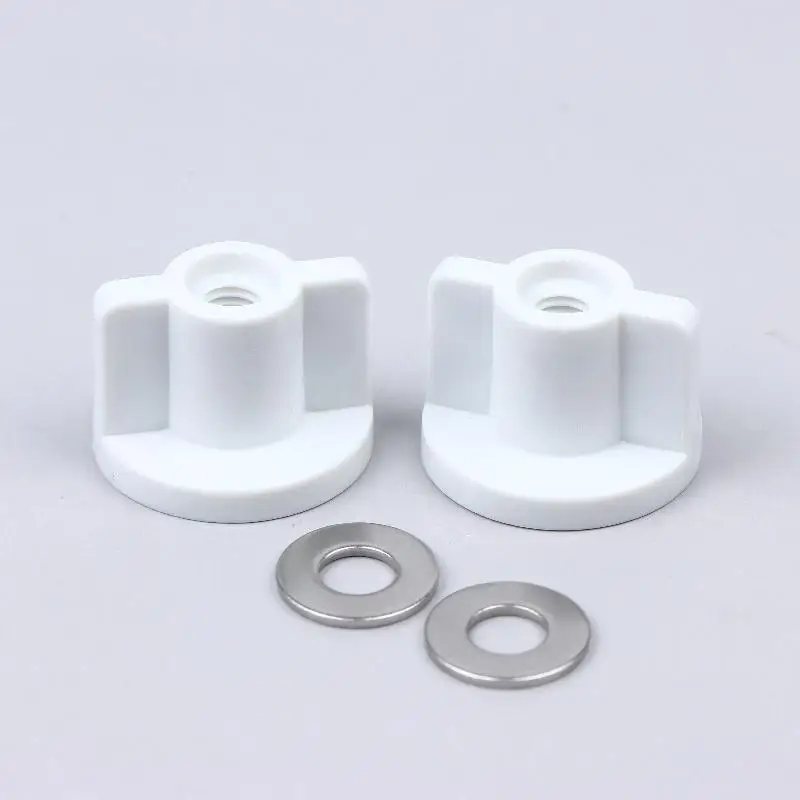 White 2.5cm 6MM Fixed Nut, Replacement for Toilet Lid Bottom, High-Quality Rear Fastener for 6mm Screws