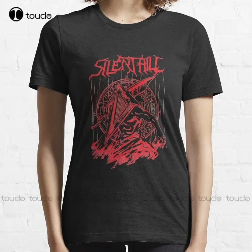 Silent Red Thing Silent Hill Pyramid Head Heavy Metal Band Tee Horror Video Game Movie Retro Tee Graphic Novelty Love T-Shirt