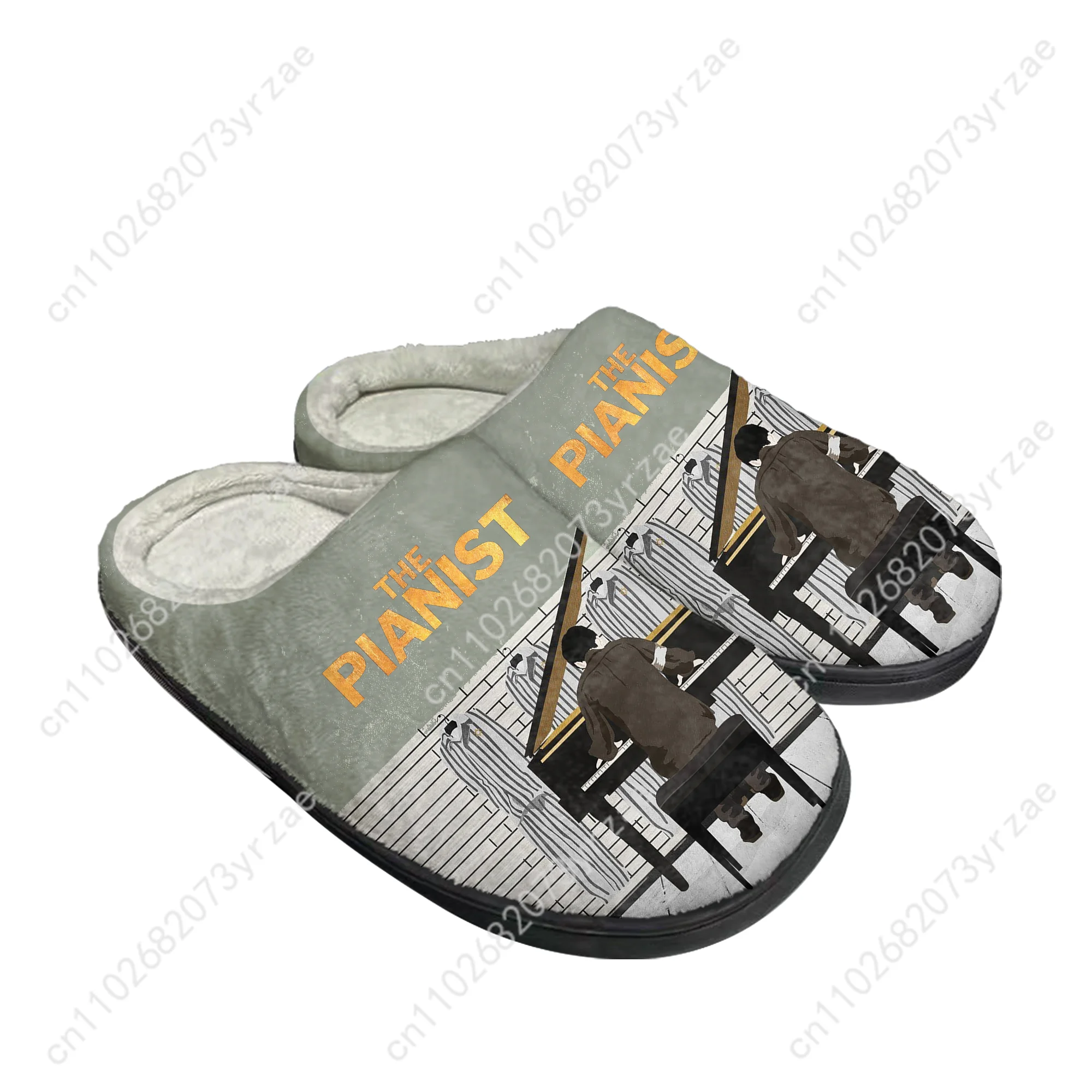 

The Pianist Cotton Shoe Family Slipper Mens Womens Teenagers High Quality Fashion Plush Indoor Casual Warm Shoes Custom Slipper