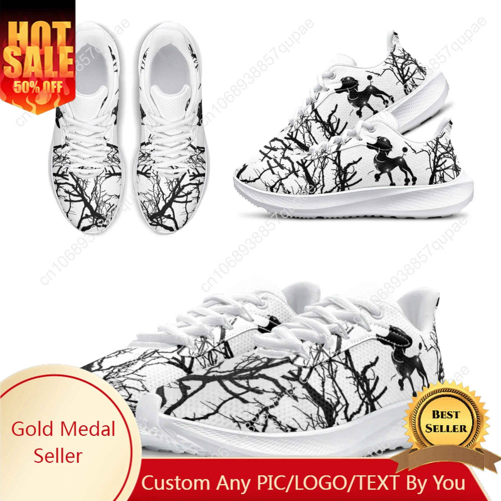 

Poodle Camouflage Girl Boy Running Shoes Comfortable Breathable High Quality Height-increasing Shoe Custom Shoe