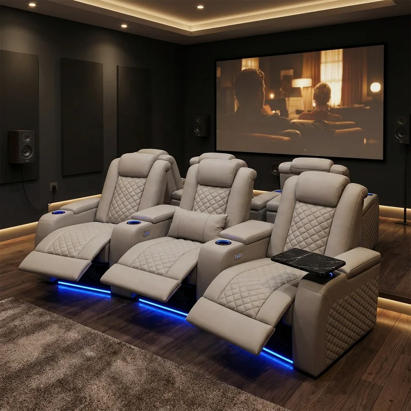 Théâtre moderne amour siège ch - Home Cinema Recliner Chairs avis et prix