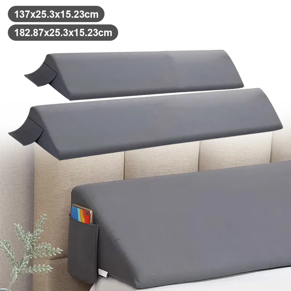 137×25,3×15,23 cm / 182,87×25,3×15,23 cm, Lückenfüller für das Bett, ergonomisches Rücken- und Lendenkissen mit seitlicher Aufbewahrungstasche, abnehmbarer Bezug mit Reißverschluss, atmungsaktiver,