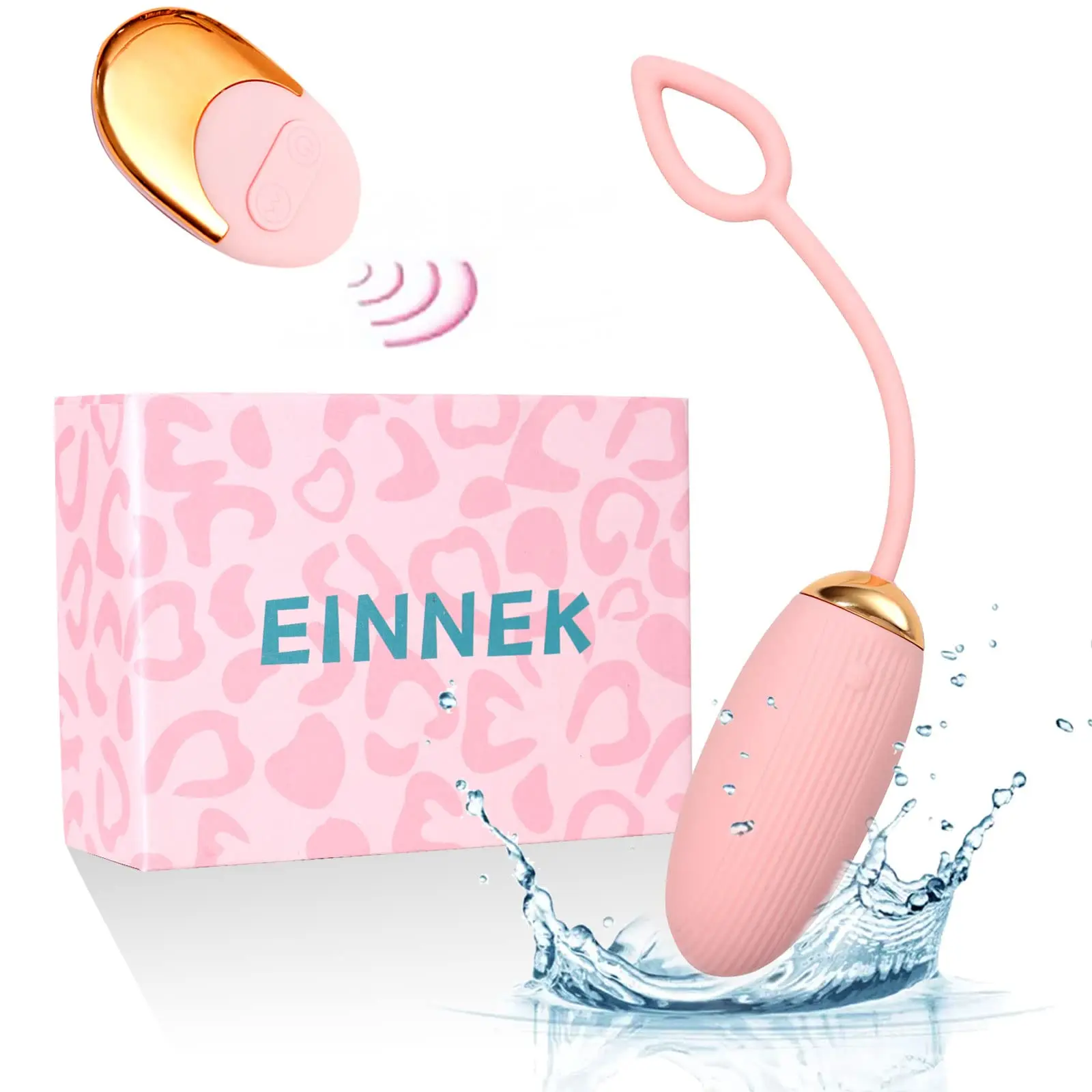 

Einnek Adult Sex Toy with 10 Vibration Modes Sensory Rechargeable Clitoral and G-Spot Vibrator for Women and Couples, Oval Egg,