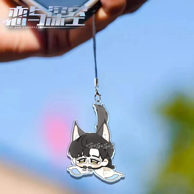 4 個アニメ愛と深宇宙ラファエル・ザビエルアクリルかわいい携帯電話チェーンペンダントキーホルダーストラップバックパックペンダントギフト