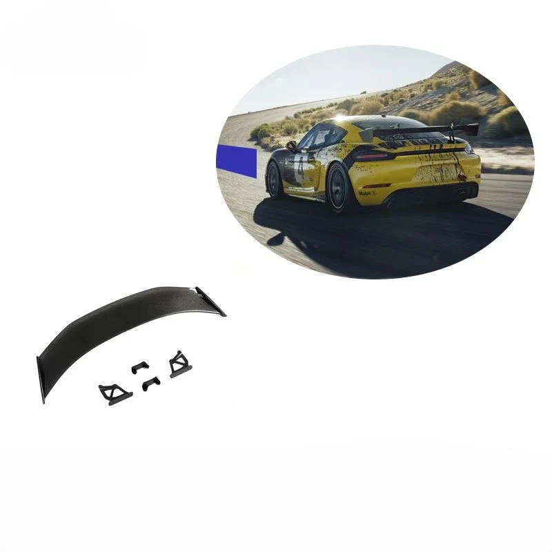 High Level Material Carbon Fiber Rear Spoiler Rear Wing Car Accessories for tail 718 fixed wing GT4 Style Rear trunk
