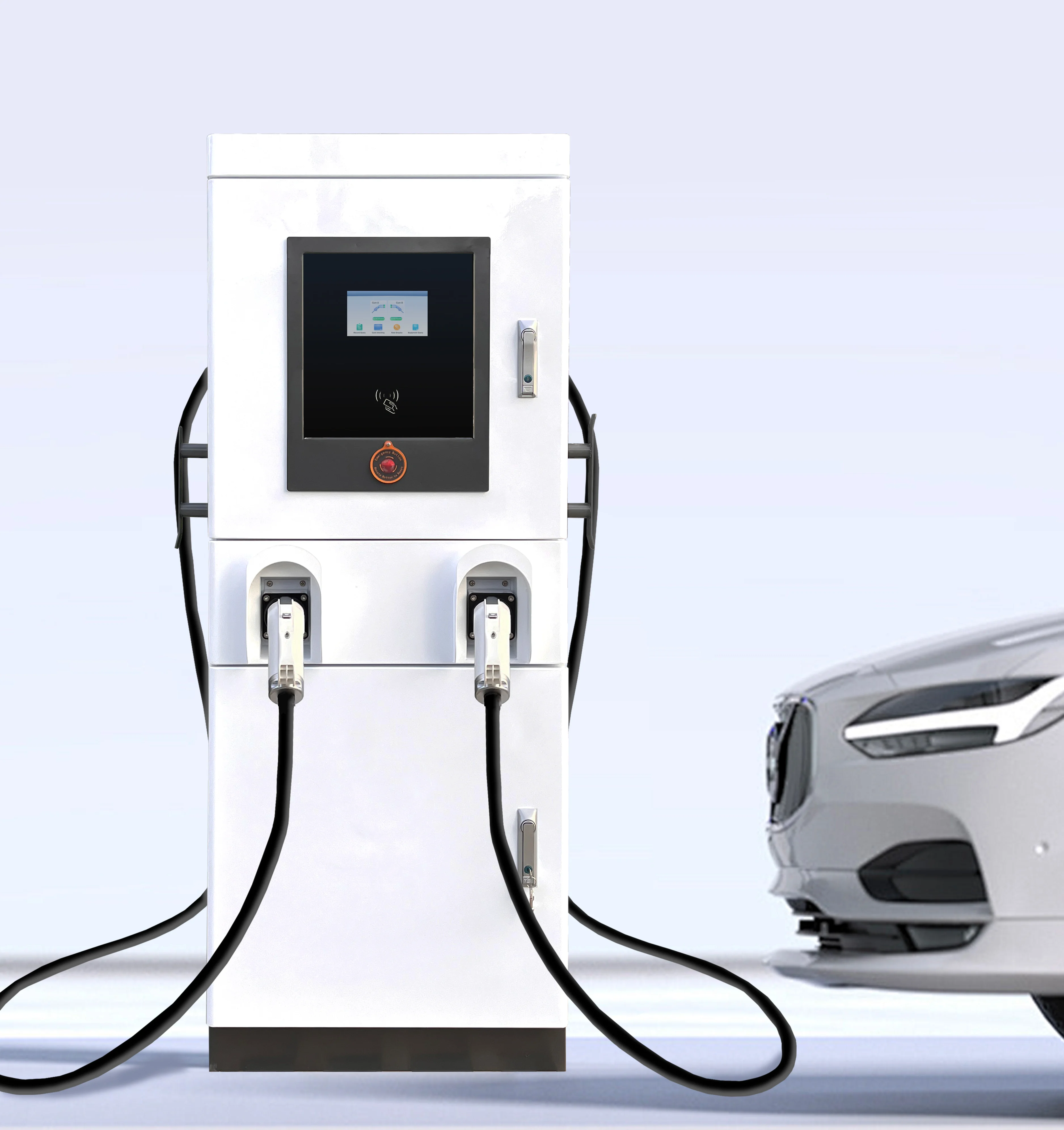 40-120kW Smart DC EV Charger Station with CCS2/Type2/GB/T Plugs, OCPP 1.6 for Global Public & Fleet Operations