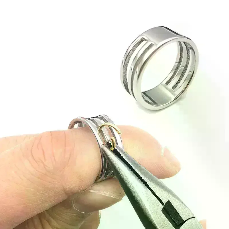 Stainless Steel Jump Ring Open Closing Finger Ring For DIY Fashion Jewelry Making Tool