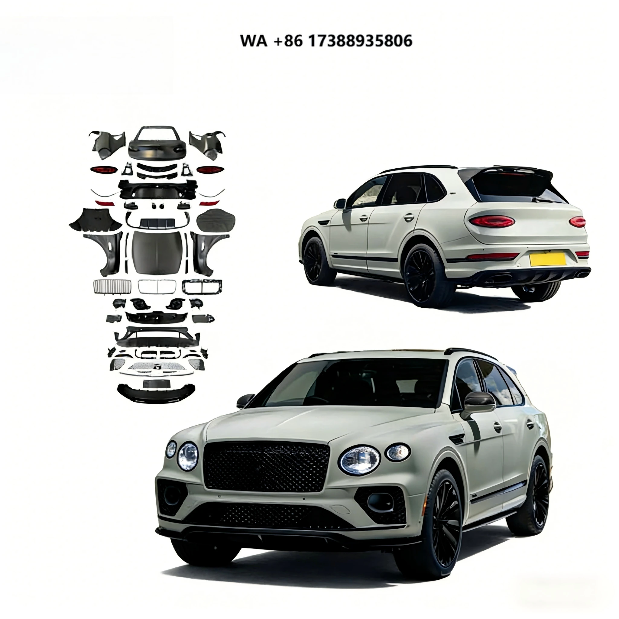 2026 New Arrival Bodykit For Bentayga 2016-2020 Facelift to 2022 Style with DRL Light Diffuser Bumper grill High Quality