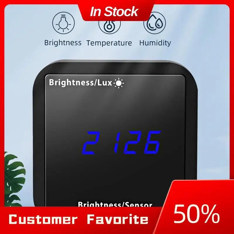 

Top Sale Tuya Light Sensor Brightness Detector With Temperature Humidity Detection Display Smart Home Security Linkage