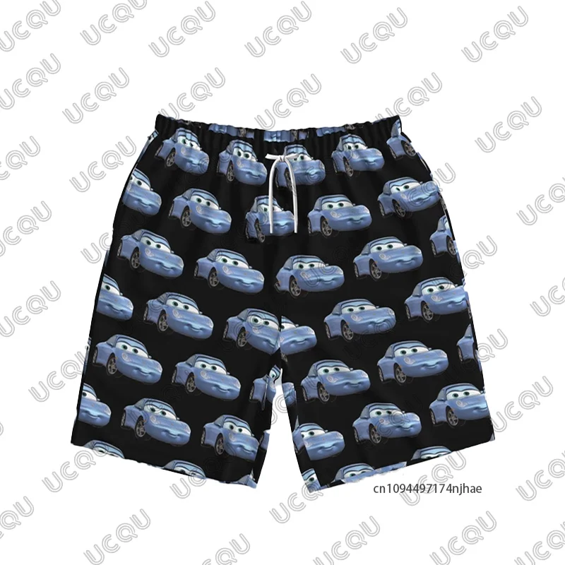 2026 여름 여성 세트 라이트닝 맥퀸 & 샐리 자동차 프린트 티셔츠 + 반바지 세트 캐주얼 커플 슈트 스포츠 2피스 의상