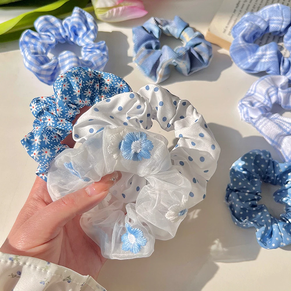 5 sztuk/zestaw Bobbles Scrunchies elastyczne kropki pasek gumki do włosów kucyk Holder gumka dla kobiet dziewczynki kok fryzura nakrycia głowy