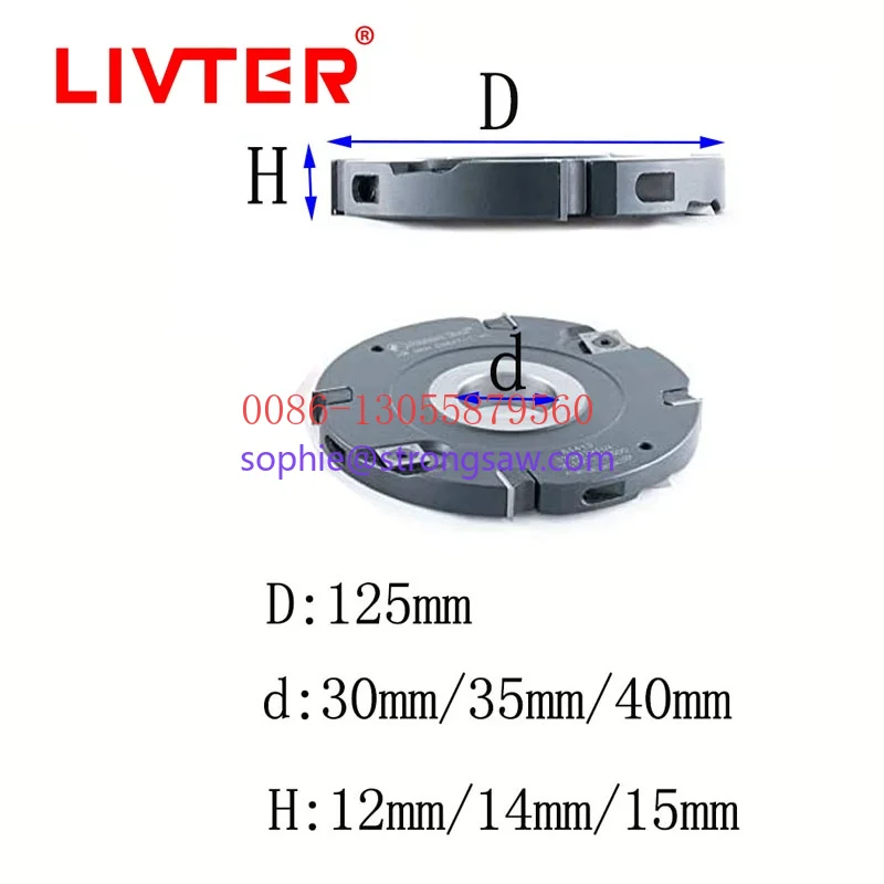 Livter Wood cutting tools discarding spiral cutter slotting cutter end milling cutter replaceable trimming cutter