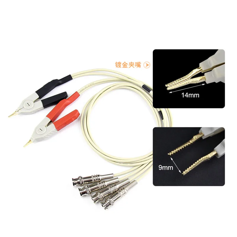 1PC 60CM miernik przebiegu przewody pomiarowe/LCR klip testowy/Terminal Kelvin linia testowa z 4 portami Bnc/kablem — zdjęcie 3