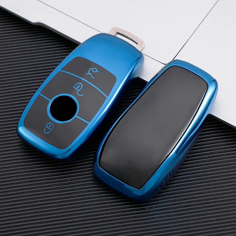 The New Tpu Car Key Protective Case Suitable for Mercedes-Benz E-class S-Class Car Fashionable Nobe All Around Protection Case