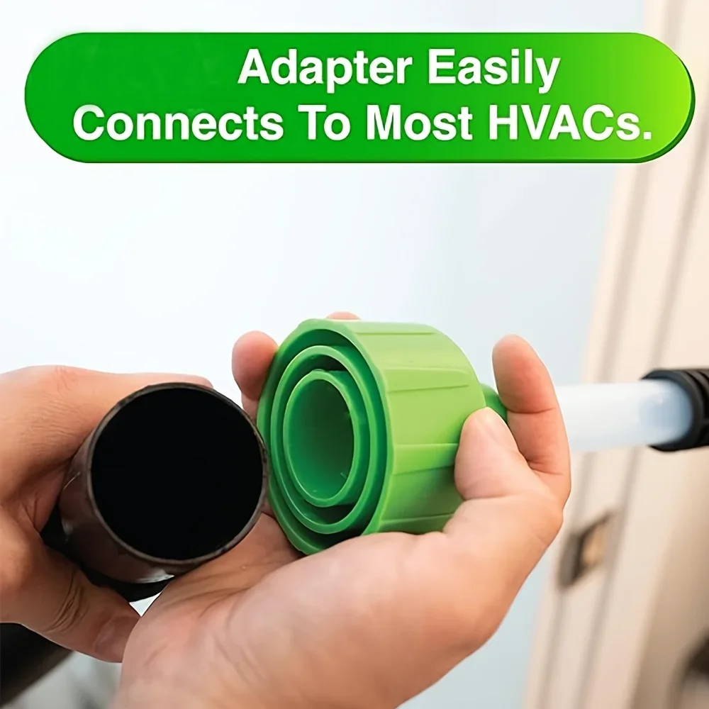 Universal AC Drain Line Unclogger Adapter, Clear Visibility HVAC‑to‑PVC Air Conditioner Drain Line Cleaning Tool - view 3