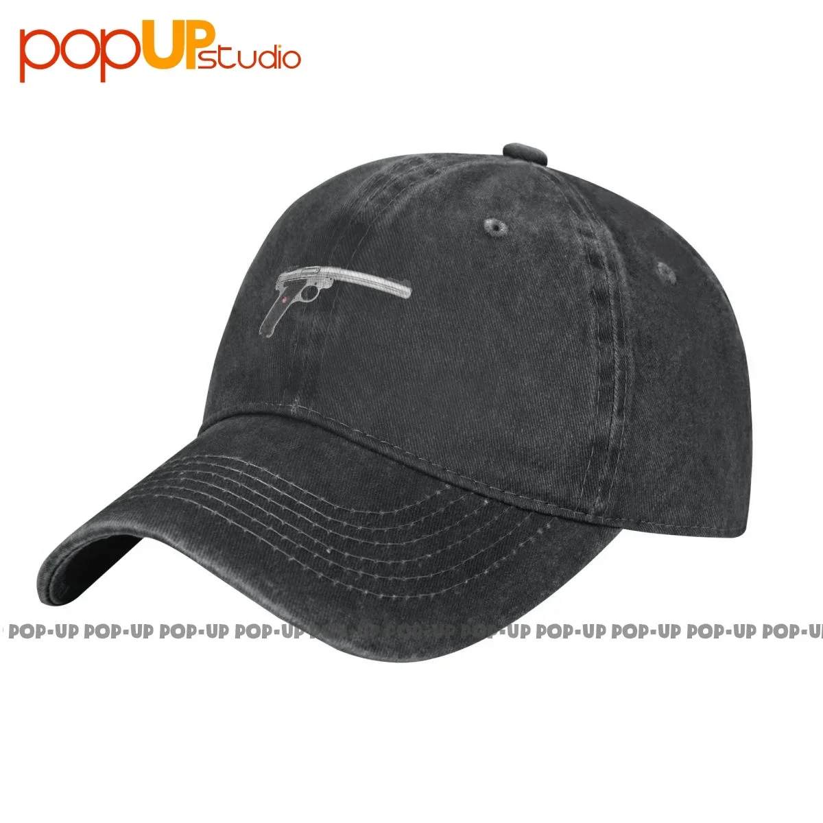 Ruger Mark Iv Pistol Trees Texture Washed Denim Baseball Cap Trucker Hats Design Adjustable