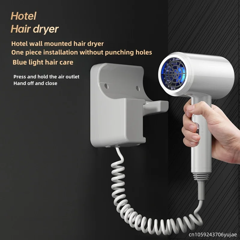 2026 New Wall Mounted Hair Dryer With High Power And Quick Drying Integrated, No Drilling Installation, Hotel Bathroom 220V view 3