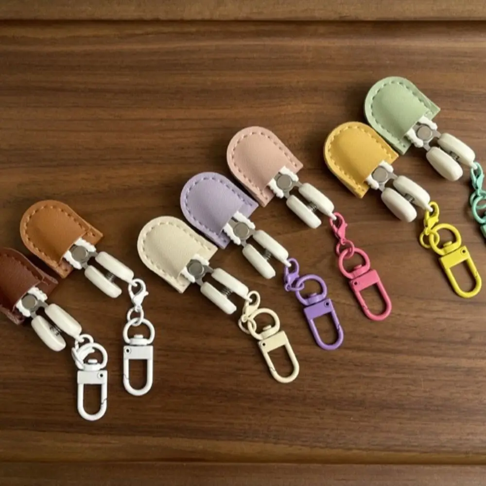 مقص فني صغير عالي الدقة مع غطاء واقي بتصميم سلسلة مفاتيح أداة قطع خيط صغيرة محمولة بإبزيم خطاف ملون #5