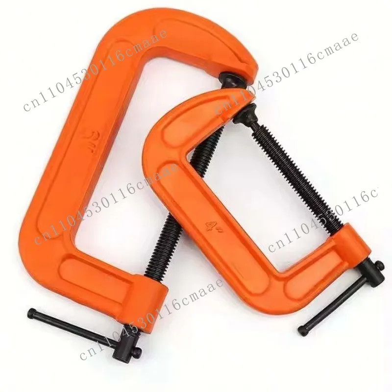 Heavy duty C-type fixture, wide jaws, suitable for woodworking metal clamping, G-type woodworking accessory tool