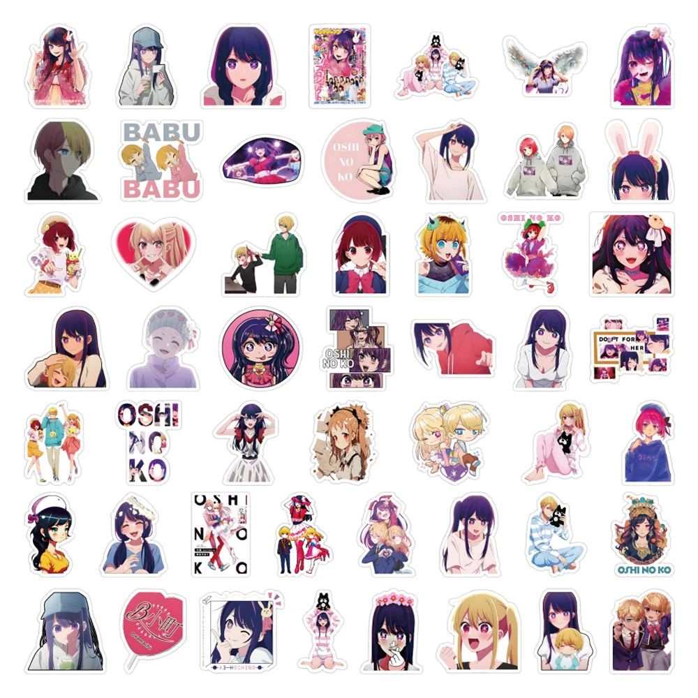 10/30/50pcs Hoshino Ai Oshi No Ko Stickers Hoshino Akuamarin Rubii Anime Sticker Scrapbooking Suitcase Phone Kawaii Girls Decal