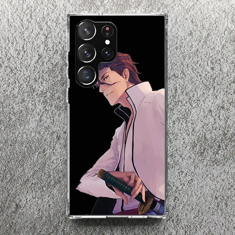 Bleach Aizen Sousuke Phone Case For Samsung Galaxy S24 S23 S22 S21 Ultra S20 FE S10 Plus S10E S9 S8 + Soft Cover Shell