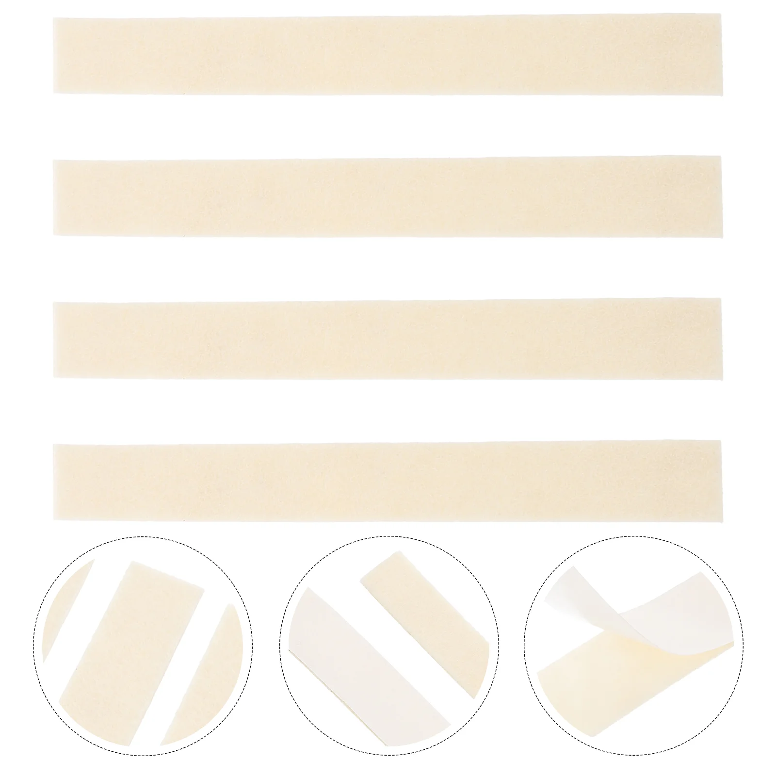 

4 Pcs Key Pad Clarinet Practice Felt Strips Lightweight Flute Button Replacement Musical Instrument Accessory