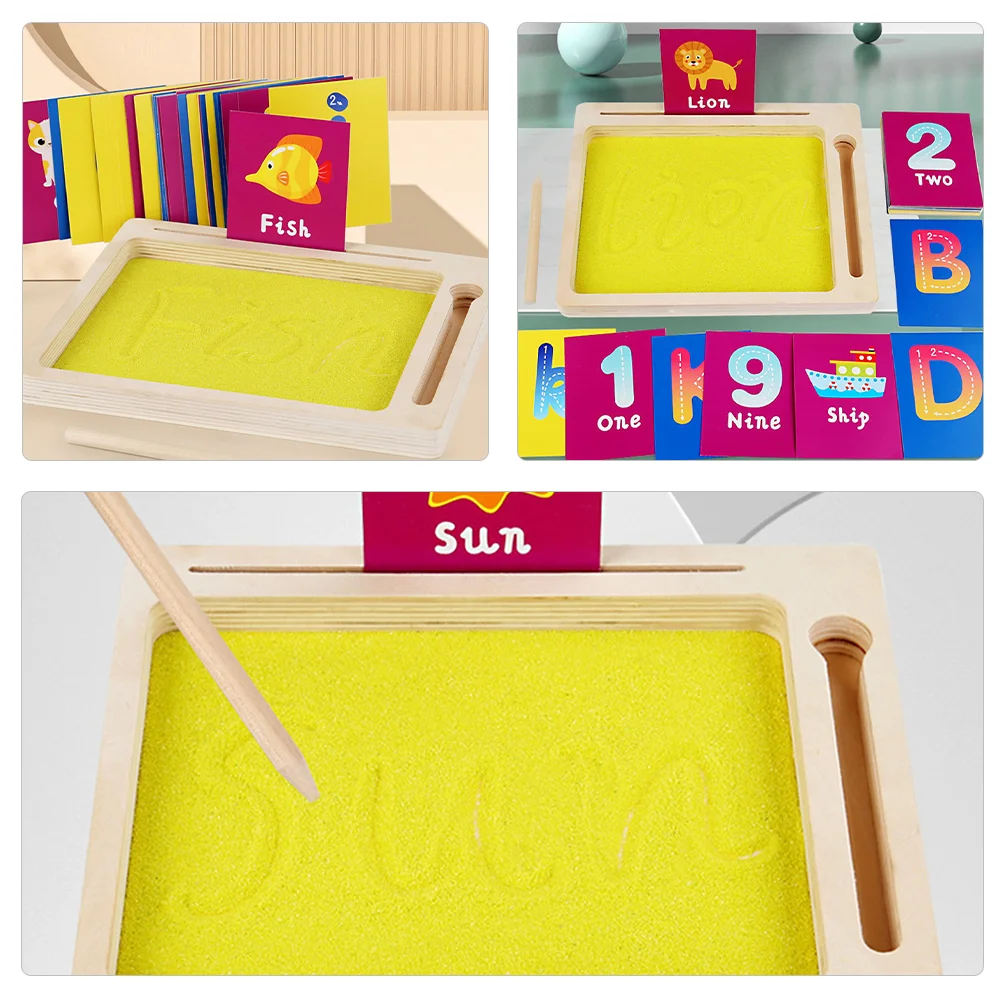 Sand Painting Toy Set Toddler Toys Letter Tracing Sensory Pad Girl Tray Adena Montessori Paper Learning