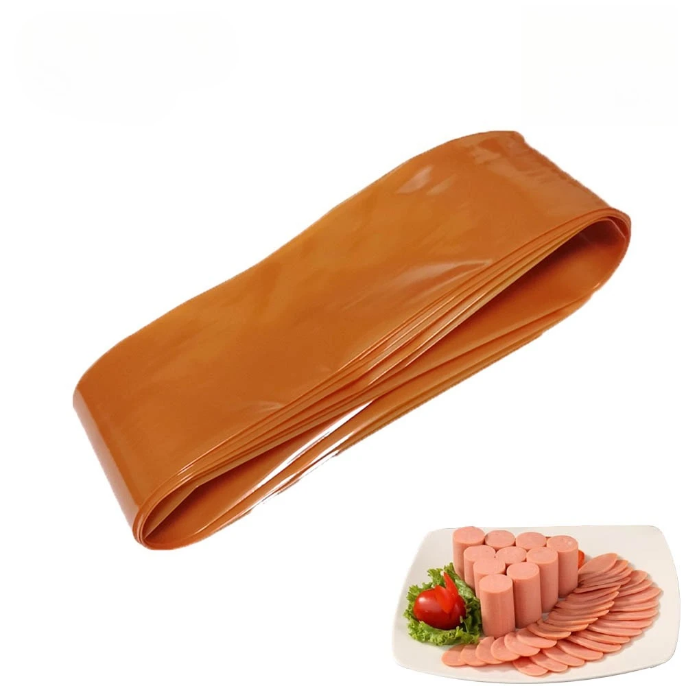 Light Brown Width 40mm Plastic Sausage Casings for Meat Filing Machine Meat Grinder Sausage Making Tools Ham Bag Kitchen Tools