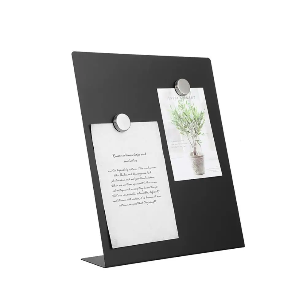 Stainless Steel Magnetic Board L-Shaped Magnetic Multifunctional Whiteboard Vertical Stand Blackboard Desktop Board Office