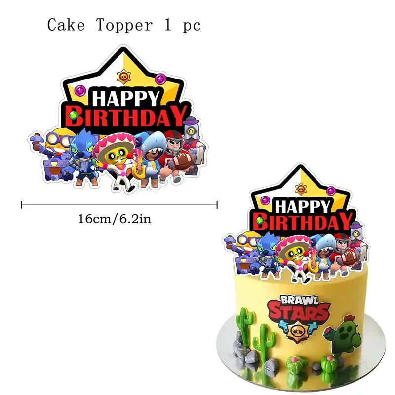 12 inch Game Brawl Thema Verjaardag Scène Decoratie Latex Ballon Party Banner Cake Vlag Brawl Sterren Decor Baby Douche Benodigdheden