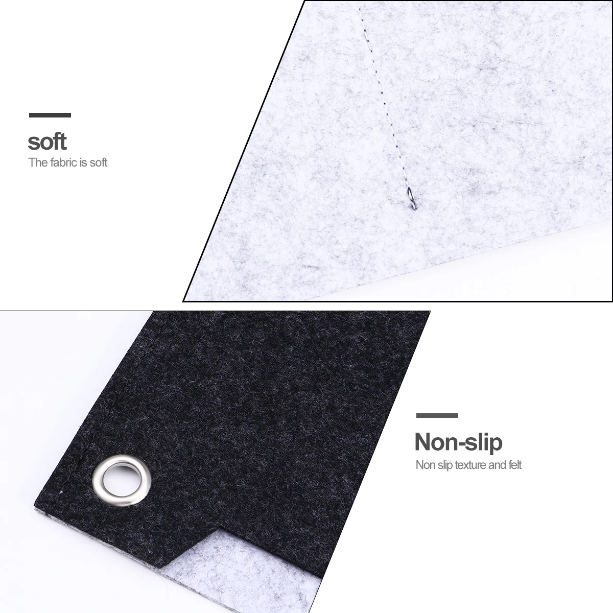 

1pc Oversized Felt Mouse Pad Multi-Functional Computer Desk Mat Anti-Skid Pad With Storage Design For Home Office Study Room