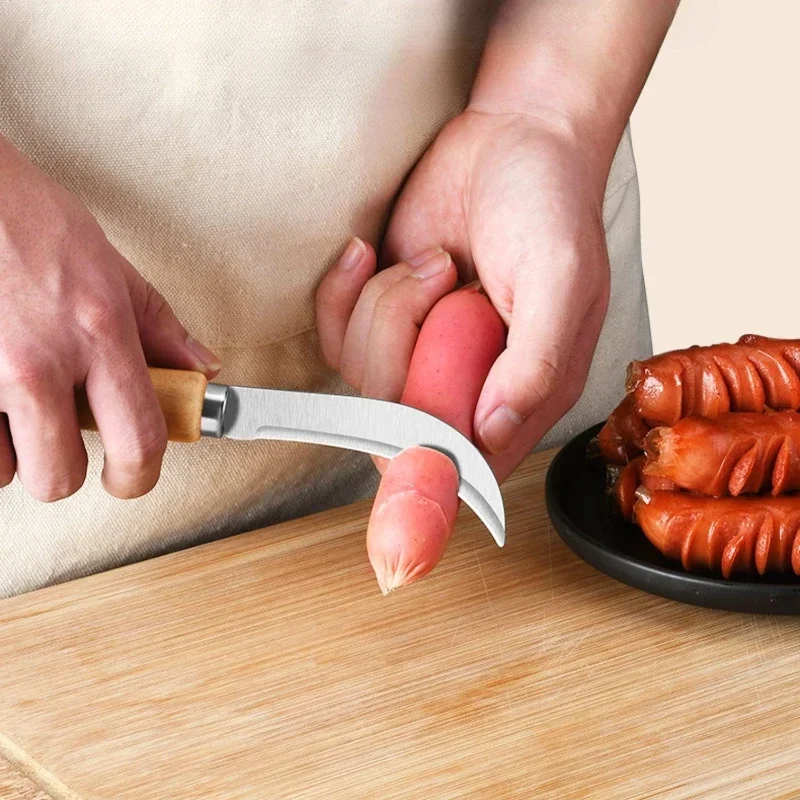 BAKULI Small scimitar, fruit knife, special knife for starch sausage, sharp stainless steel peeler, sugarcane knife