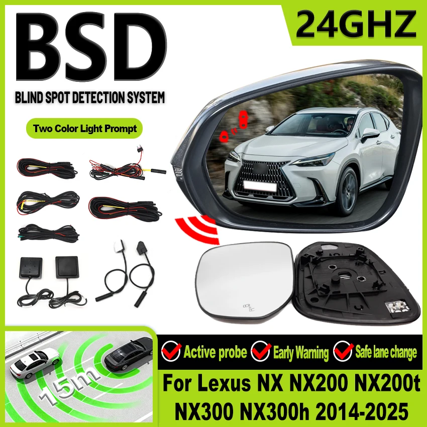BSD BSA BSM Millimeter Wave Radar Blind Spot Lane Change Parking Assist For Lexus NX NX200 NX200t NX300 NX300h 2014-2025