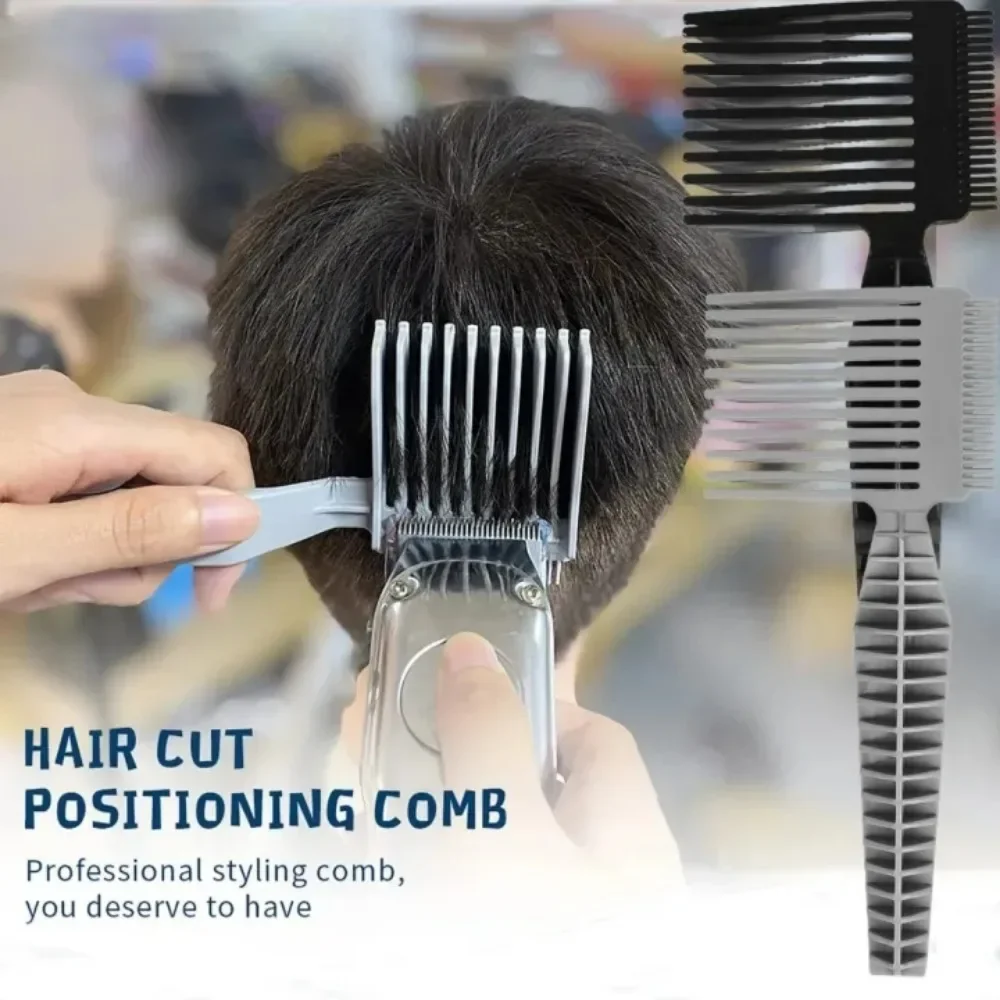 Curved Barber Comb Ergonomic Positioning Gradient Heat Resistant Flat Roof Hairdressing Tools for Professional Salon Barber Shop