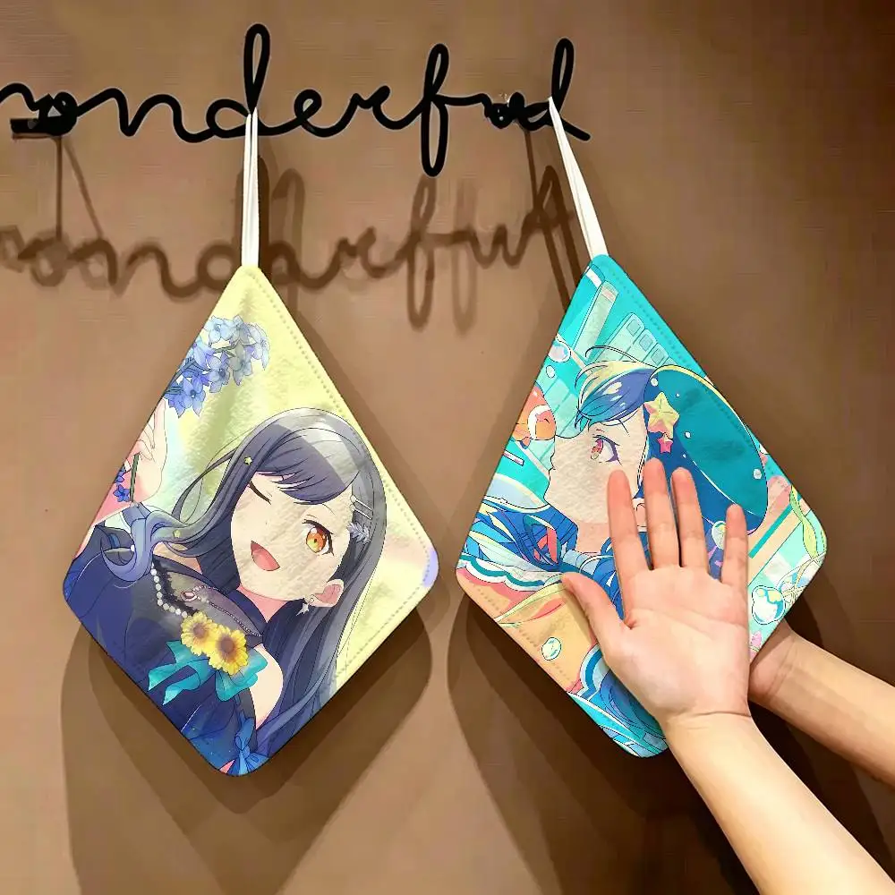 

Virtual Singer Shiraishi An Thickened Polyester Cotton Hanging Towel, High Absorbent Hand Wiping Towel for Indoor Use