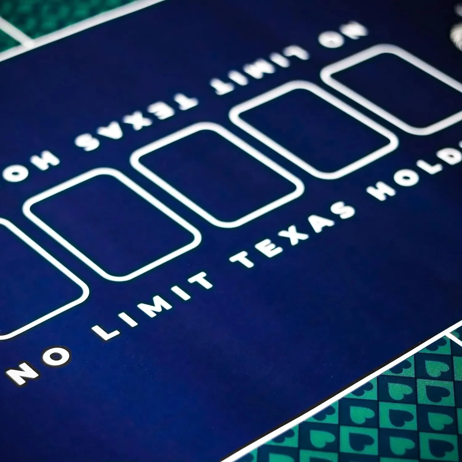 Alas Meja Poker Texas Hold 'em Biru 120X60Cm Alas Meja Poker Alas Meja Karet Anti Selip Besar Aksesori Hiburan