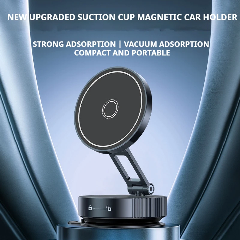 

Mobile Phone Holder Q11 Mechanical Magnetic Vacuum Adsorption Universal Phone Stand for All Scenarios Car Navigation Desktop
