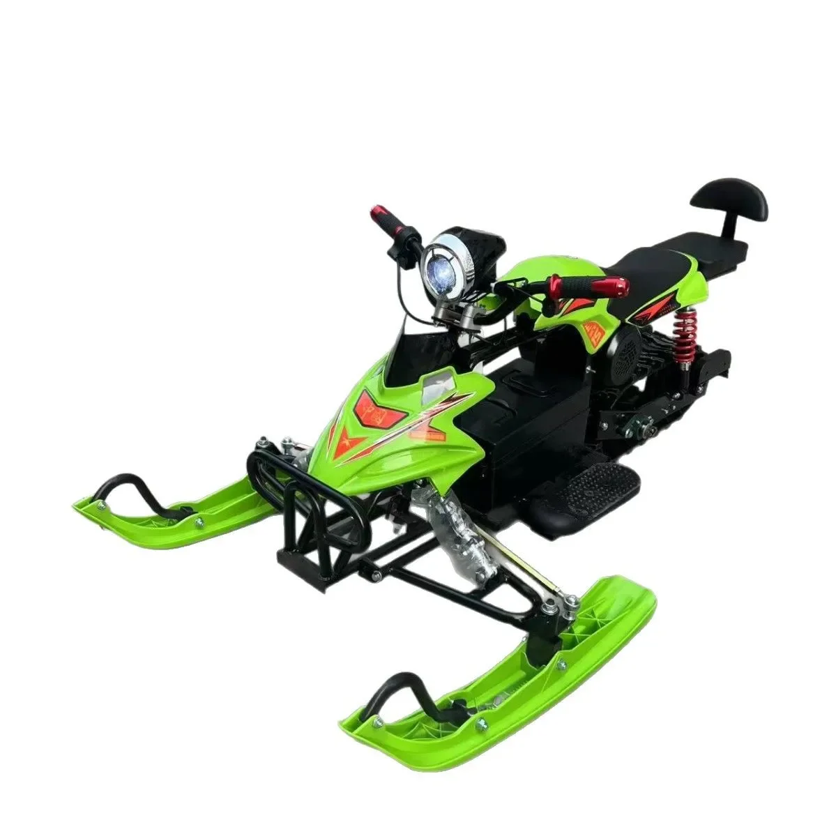 Direct Sale Two-Seater Electric Snowmobile with Track Ski Wheels for Adults and Children