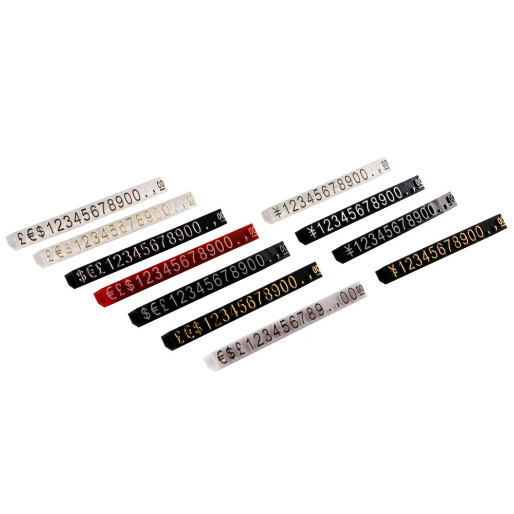 Mini Price Numeral Cubes, Assembly Blocks Stick Combined Number Digits Tag Sign Watch Jewelries Pop Pricing Display Stand Frame