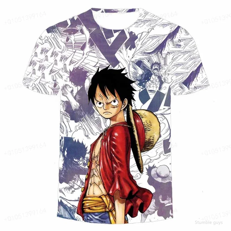 Children One Piece T-Shirt Nami Art Print Summer Casual Boys Clothes Girls Short Sleeve Men Jersey