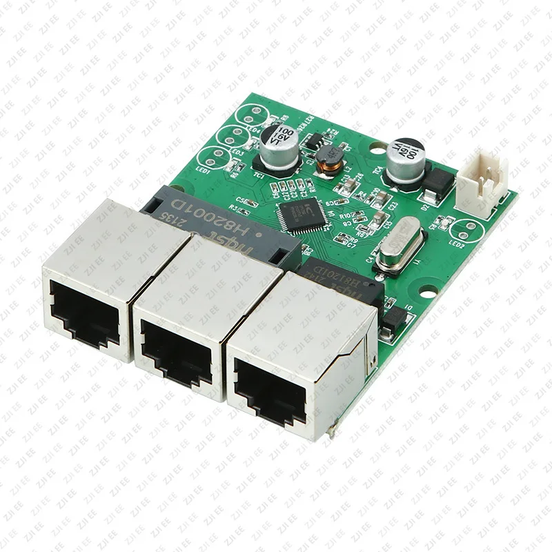 LX-SWF302 3-Port 100M RJ45 Switch-Modul, Stromsparendes Ethernet 86 Panel Roboter-Express-Schrank Austausch-Hauptplatine – Detail 5