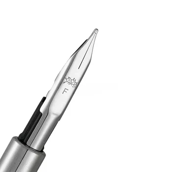 JINHAO 10 Metal Press Fountain Pen Retractable Nib EF/F Matte Black Calligraphy Practice Writing Ink Pen Office Supplies Gifts