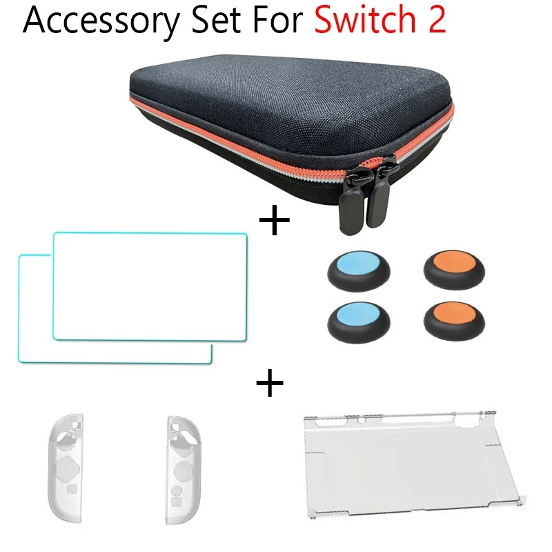 

Все в одном для Switch 2, защитный комплект аксессуаров для спортивных игр Switch 2, комплект защиты для хранения для Switch 2