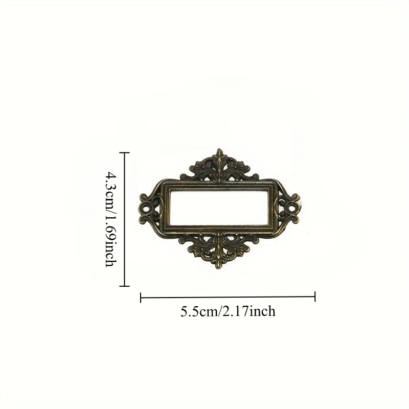 Vintage Lace Business Card Frame Zinc Alloy Card Slot Label Card Drawer Identification Card Frame Vintage Label Card