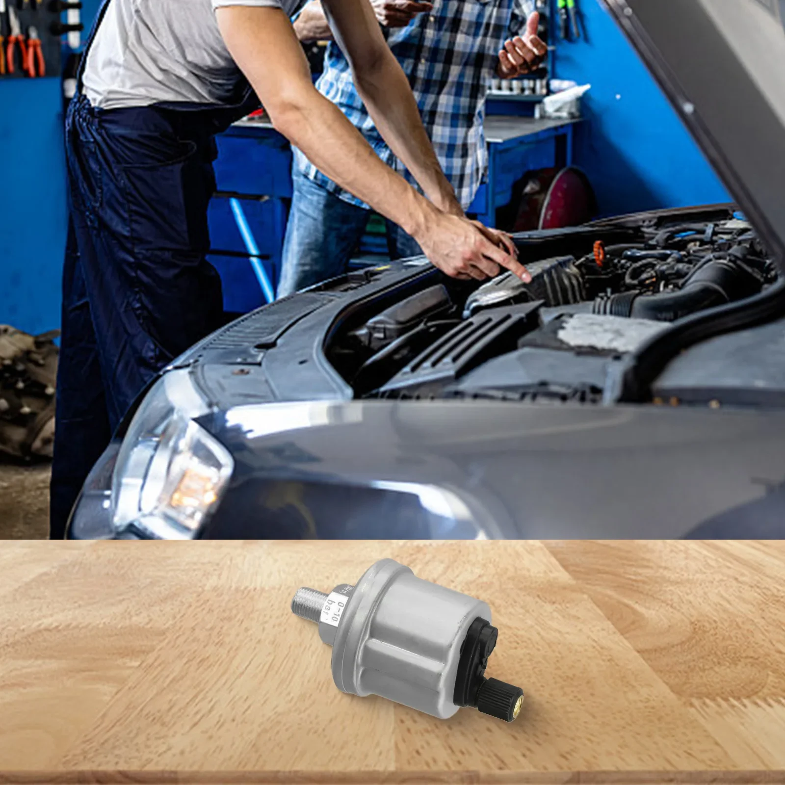 For Engine Monitoring 1 8 NPTF Sensor Car Engine Sensor Automotive Pressure Sensor Alternator Metal Construction